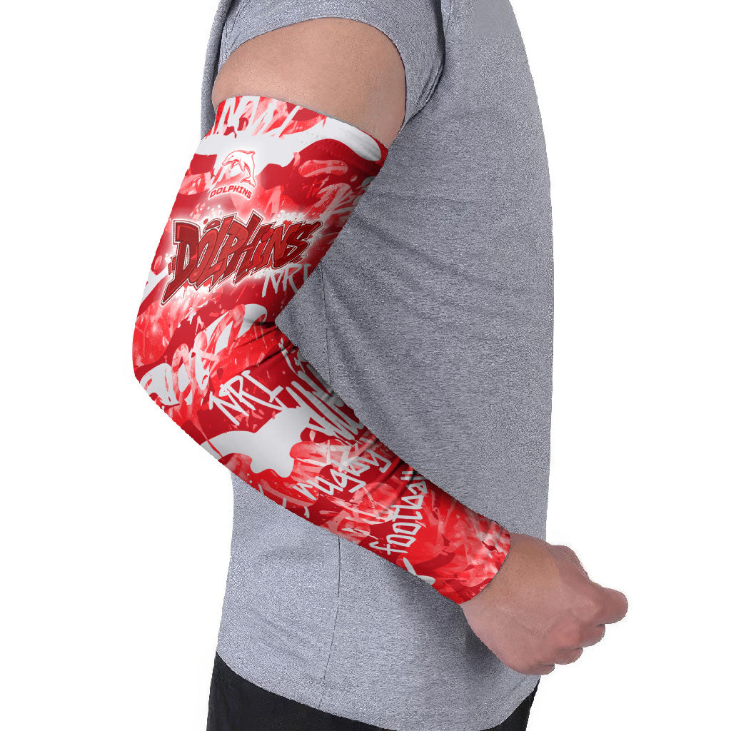 Dolphins Rugby Arm Sleeves Graffiti Typography Urban Camo Abstract Street Style