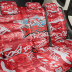 Dolphins Rugby Back Car Seat Cover Graffiti Typography Urban Camo Abstract Street Style