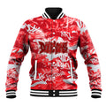 Dolphins Rugby Baseball Jacket Graffiti Typography Urban Camo Abstract Street Style