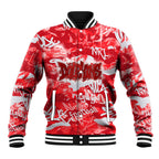 Dolphins Rugby Baseball Jacket Graffiti Typography Urban Camo Abstract Street Style