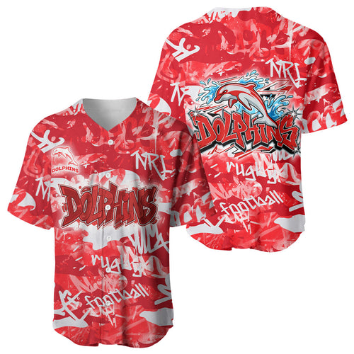 Dolphins Rugby Baseball Jersey Graffiti Typography Urban Camo Abstract Street Style