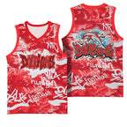 Dolphins Rugby Basketball Jersey Graffiti Typography Urban Camo Abstract Street Style