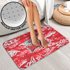Dolphins Rugby Bathroom Set Graffiti Typography Urban Camo Abstract Street Style
