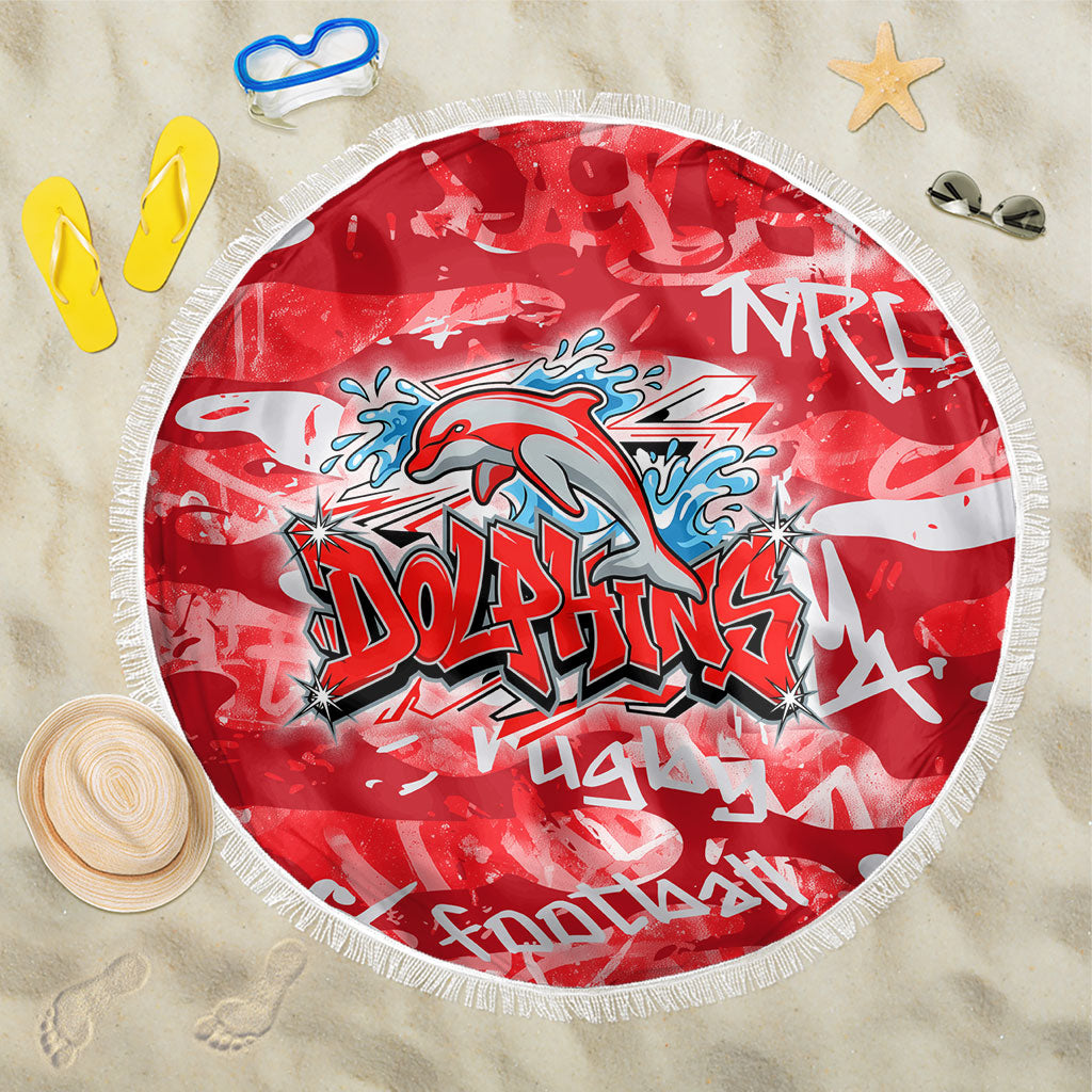 Dolphins Rugby Beach Blanket Graffiti Typography Urban Camo Abstract Street Style