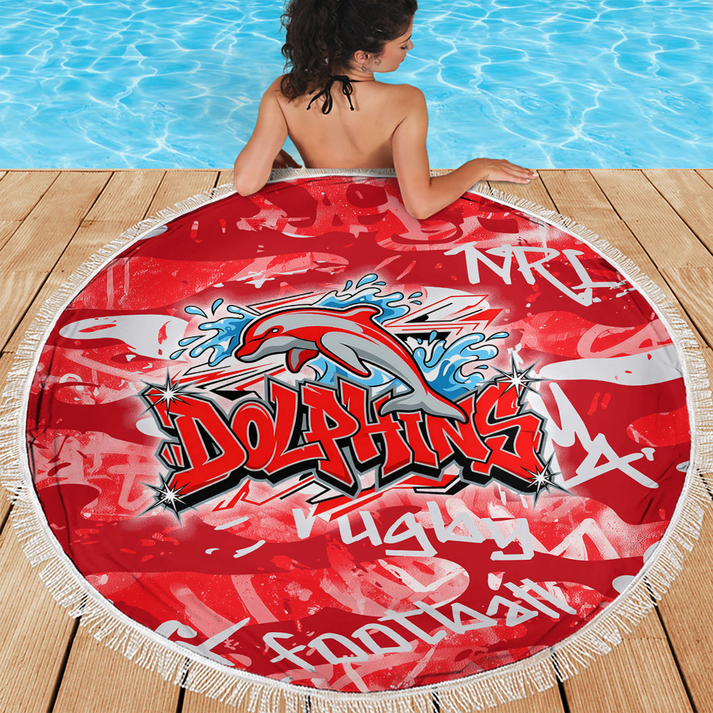 Dolphins Rugby Beach Blanket Graffiti Typography Urban Camo Abstract Street Style