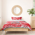 Dolphins Rugby Bedding Set Graffiti Typography Urban Camo Abstract Street Style