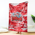 Dolphins Rugby Blanket Graffiti Typography Urban Camo Abstract Street Style