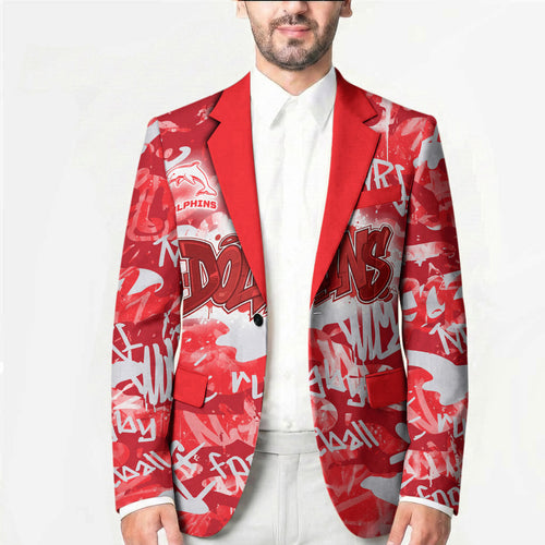 Dolphins Rugby Blazer Graffiti Typography Urban Camo Abstract Street Style