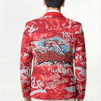 Dolphins Rugby Blazer Graffiti Typography Urban Camo Abstract Street Style