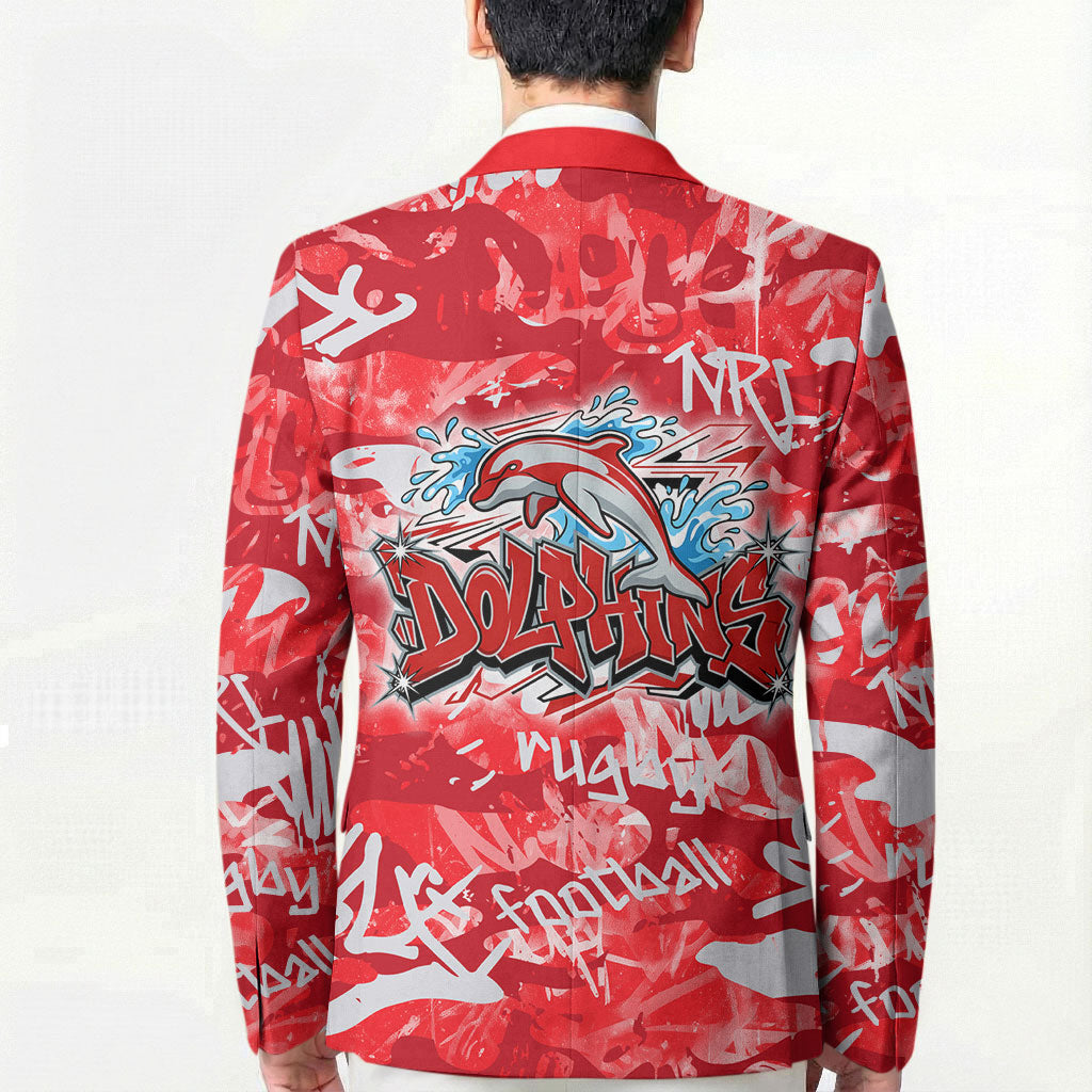 Dolphins Rugby Blazer Graffiti Typography Urban Camo Abstract Street Style