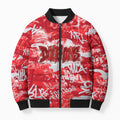Dolphins Rugby Bomber Puffer Jacket Graffiti Typography Urban Camo Abstract Street Style
