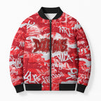Dolphins Rugby Bomber Puffer Jacket Graffiti Typography Urban Camo Abstract Street Style