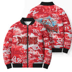 Dolphins Rugby Bomber Puffer Jacket Graffiti Typography Urban Camo Abstract Street Style