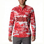 Dolphins Rugby Button Sweatshirt Graffiti Typography Urban Camo Abstract Street Style