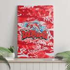 Dolphins Rugby Canvas Wall Art Graffiti Typography Urban Camo Abstract Street Style