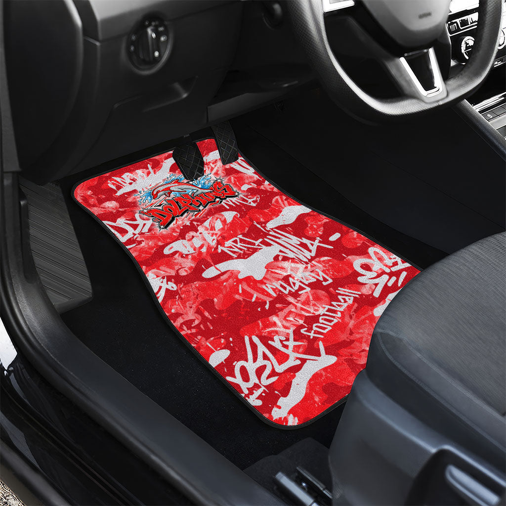 Dolphins Rugby Car Mats Graffiti Typography Urban Camo Abstract Street Style