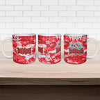 Dolphins Rugby Ceramic Mug Graffiti Typography Urban Camo Abstract Street Style