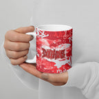 Dolphins Rugby Ceramic Mug Graffiti Typography Urban Camo Abstract Street Style