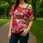 Dolphins Rugby Cross Shoulder Shirt Graffiti Typography Urban Camo Abstract Street Style
