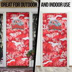 Dolphins Rugby Door Cover Graffiti Typography Urban Camo Abstract Street Style