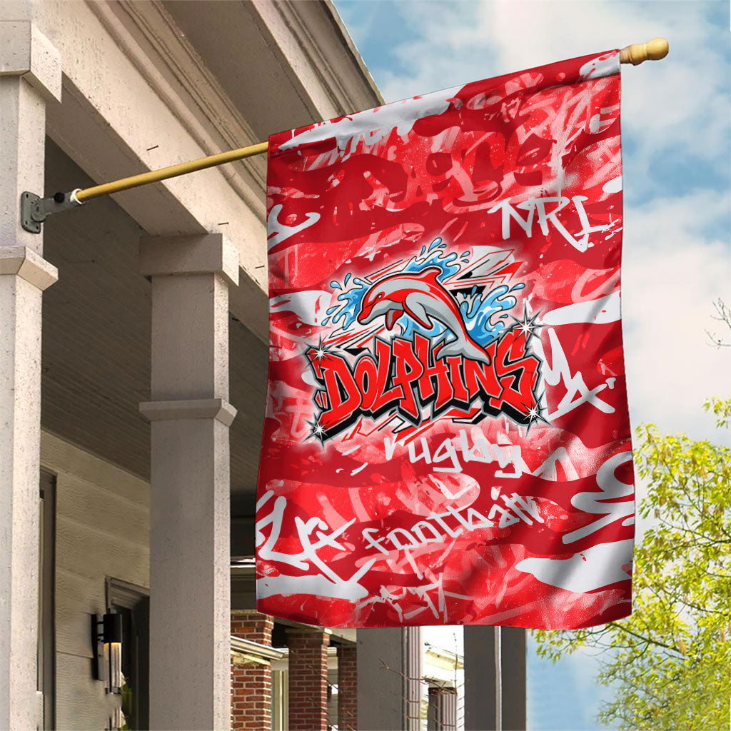 Dolphins Rugby Garden Flag Graffiti Typography Urban Camo Abstract Street Style