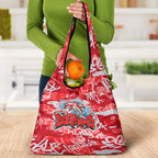 Dolphins Rugby Grocery Bag Graffiti Typography Urban Camo Abstract Street Style