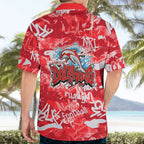 Dolphins Rugby Hawaiian Shirt Graffiti Typography Urban Camo Abstract Street Style