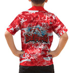 Dolphins Rugby Hawaiian Shirt Graffiti Typography Urban Camo Abstract Street Style