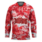 Dolphins Rugby Hockey Jersey Graffiti Typography Urban Camo Abstract Street Style