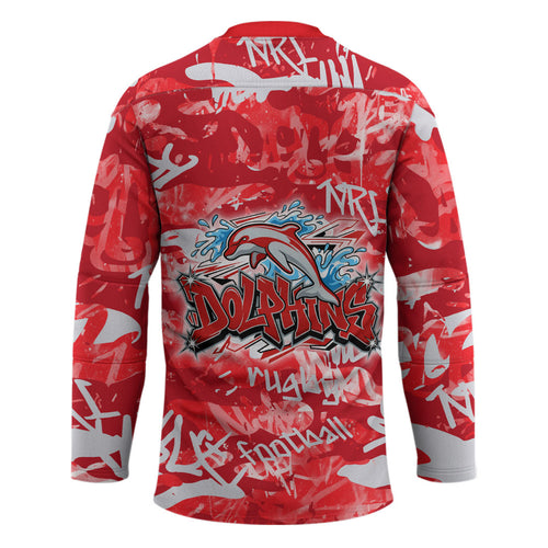 Dolphins Rugby Hockey Jersey Graffiti Typography Urban Camo Abstract Street Style