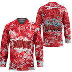 Dolphins Rugby Hockey Jersey Graffiti Typography Urban Camo Abstract Street Style