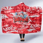 Dolphins Rugby Hooded Blanket Graffiti Typography Urban Camo Abstract Street Style