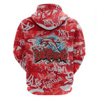 Dolphins Rugby Hoodie Graffiti Typography Urban Camo Abstract Street Style