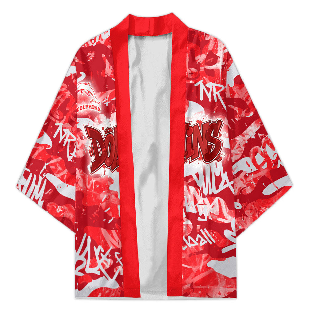 Dolphins Rugby Kimono Graffiti Typography Urban Camo Abstract Street Style