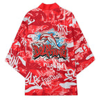Dolphins Rugby Kimono Graffiti Typography Urban Camo Abstract Street Style