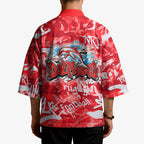 Dolphins Rugby Kimono Graffiti Typography Urban Camo Abstract Street Style