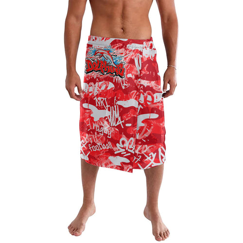 Dolphins Rugby Lavalava Graffiti Typography Urban Camo Abstract Street Style