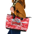 Dolphins Rugby Leather Tote Bag Graffiti Typography Urban Camo Abstract Street Style