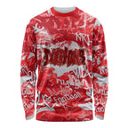Dolphins Rugby Long Sleeve Shirt Graffiti Typography Urban Camo Abstract Street Style