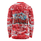 Dolphins Rugby Long Sleeve Shirt Graffiti Typography Urban Camo Abstract Street Style