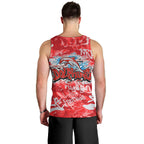 Dolphins Rugby Men Tank Top Graffiti Typography Urban Camo Abstract Street Style