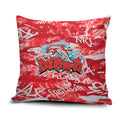 Dolphins Rugby Pillow Cover Graffiti Typography Urban Camo Abstract Street Style