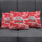 Dolphins Rugby Pillow Cover Graffiti Typography Urban Camo Abstract Street Style
