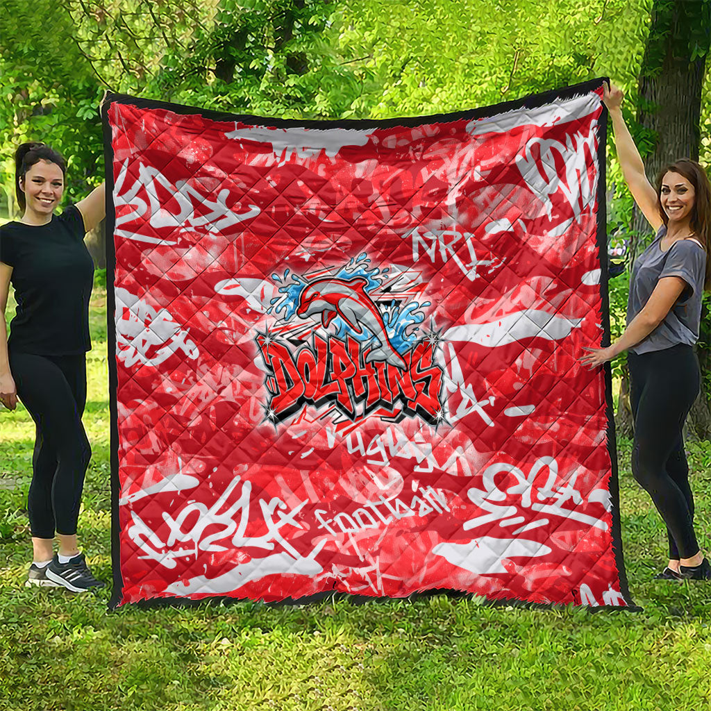 Dolphins Rugby Quilt Graffiti Typography Urban Camo Abstract Street Style