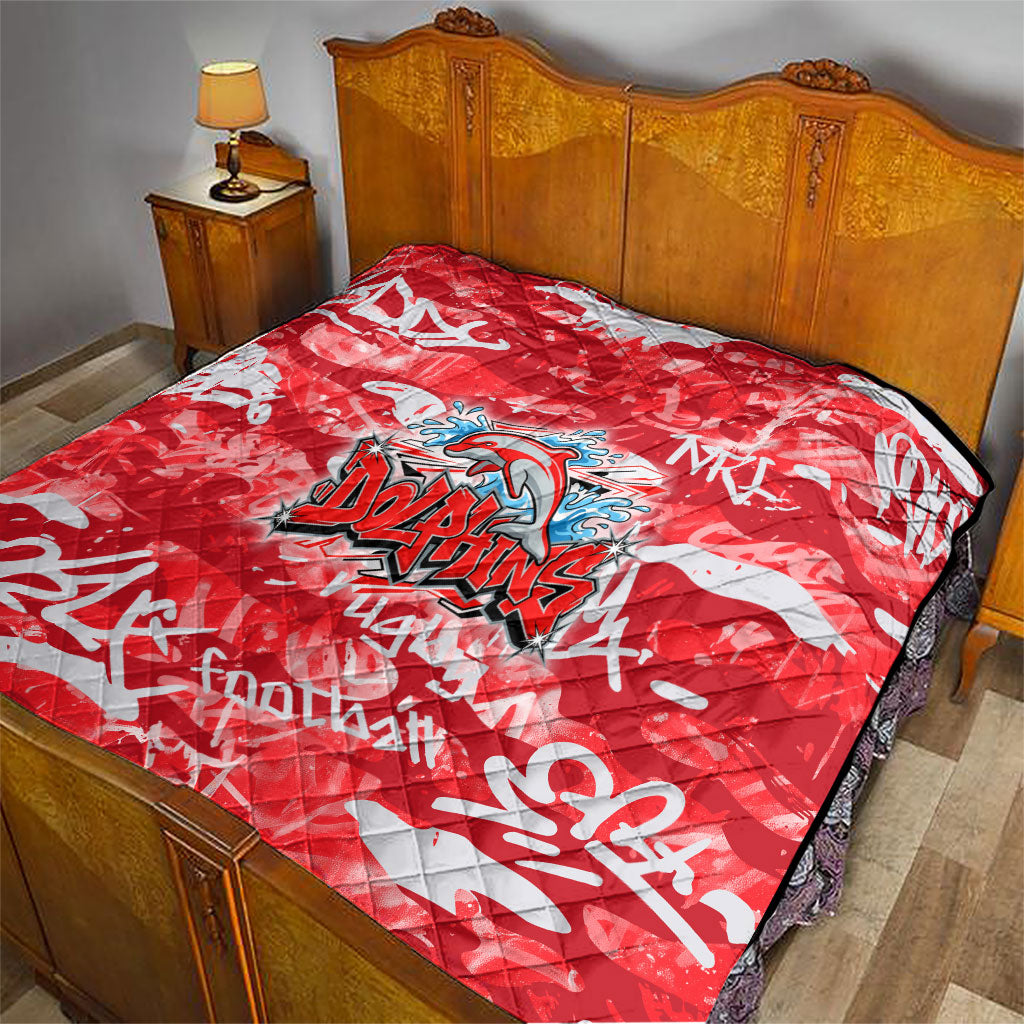 Dolphins Rugby Quilt Graffiti Typography Urban Camo Abstract Street Style