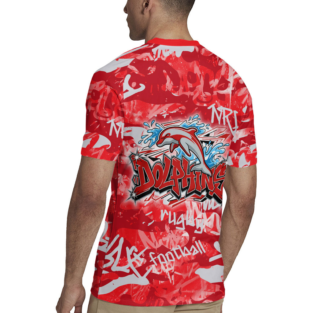 Dolphins Rugby Rugby Jersey Graffiti Typography Urban Camo Abstract Street Style