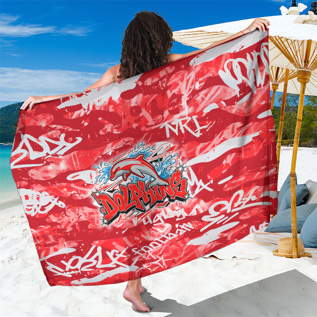 Dolphins Rugby Sarong Graffiti Typography Urban Camo Abstract Street Style