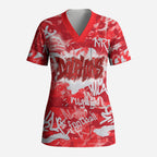 Dolphins Rugby Scrub Top Graffiti Typography Urban Camo Abstract Street Style