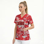Dolphins Rugby Scrub Top Graffiti Typography Urban Camo Abstract Street Style