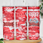 Dolphins Rugby Skinny Tumbler Graffiti Typography Urban Camo Abstract Street Style